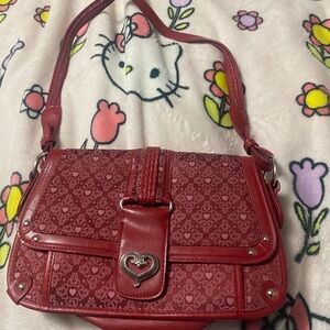 Y2K Red heart purse